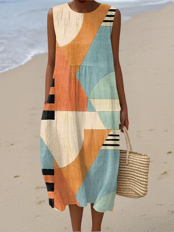 geometric midi dress Iris