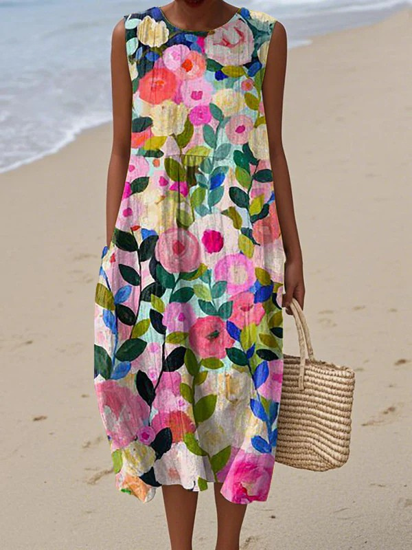 donna floral midi dress Ava