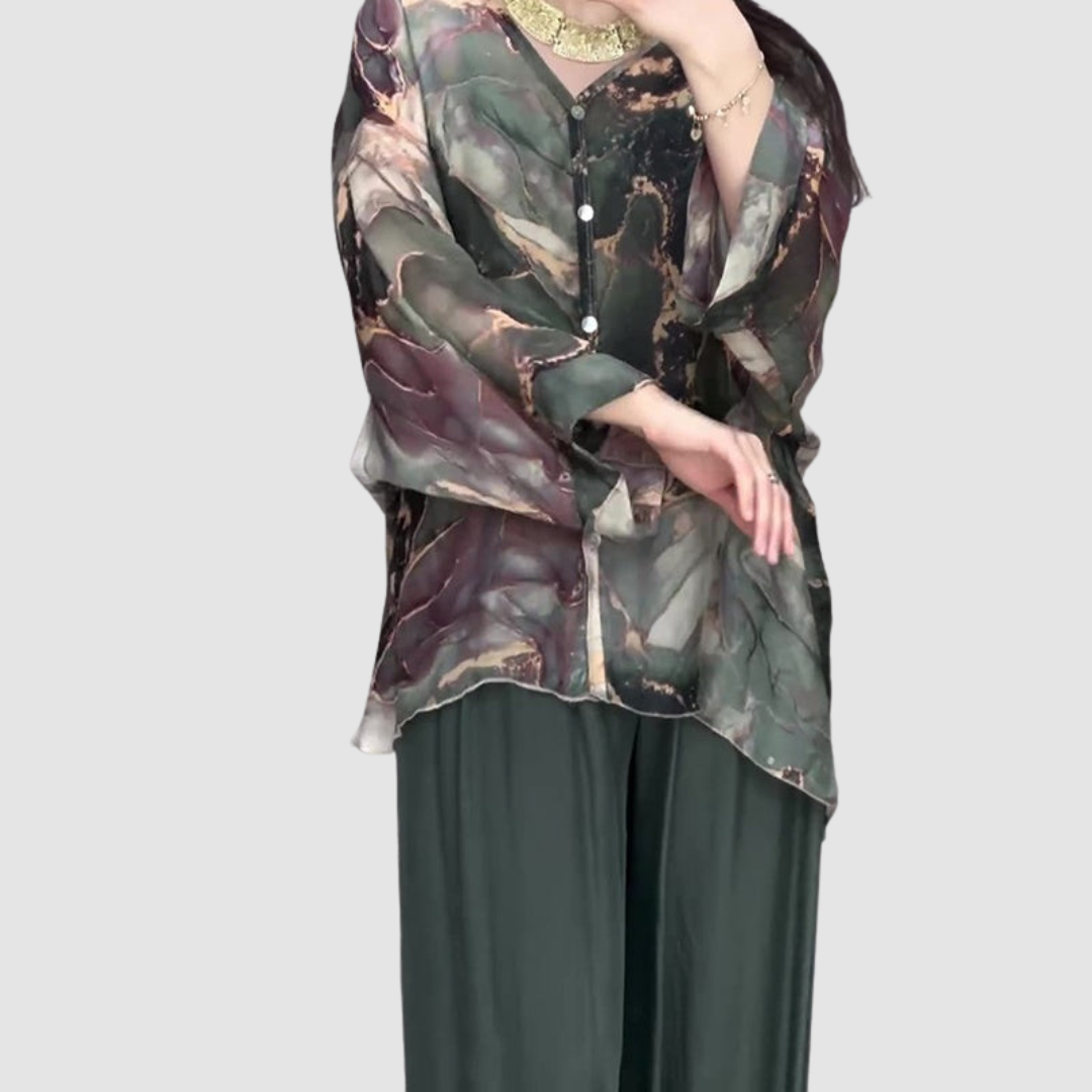 Aurora | Elegant Printed Two-Piece Set