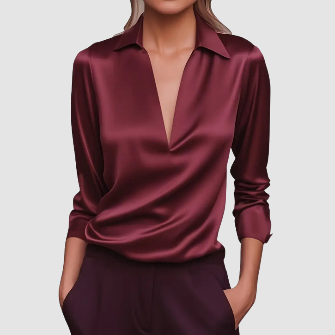 Astrid | Elegant Satin Blouse