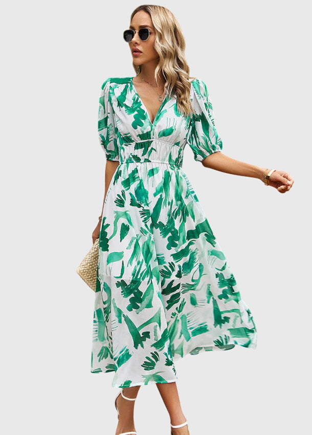 Merlin™ | Flattering Floral Midi Dress