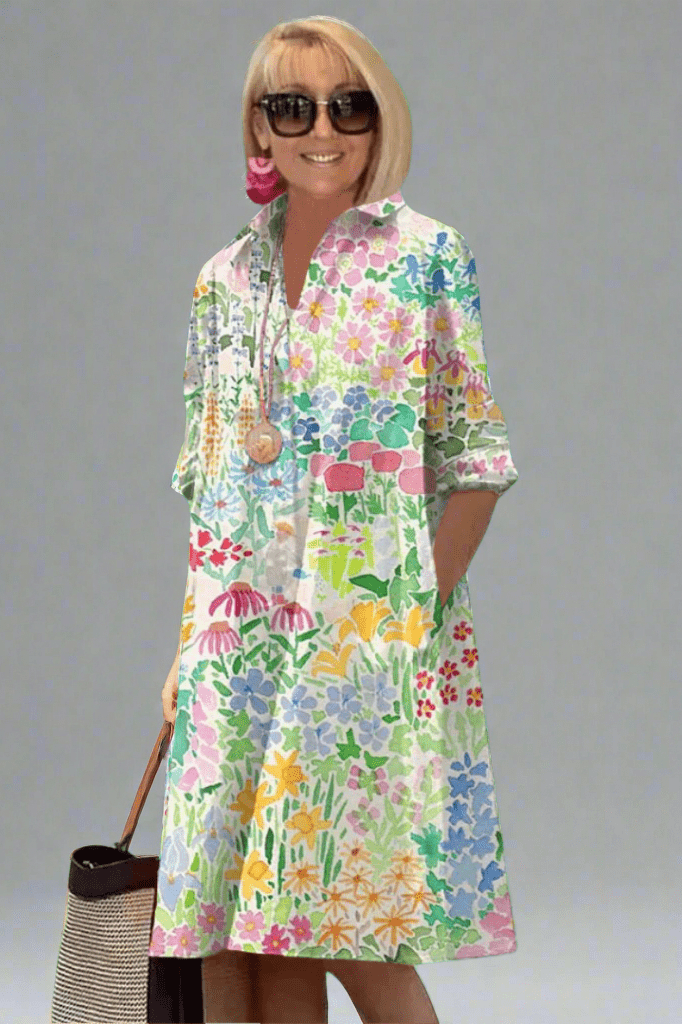 paige long sleeve floral midi dress Paige™