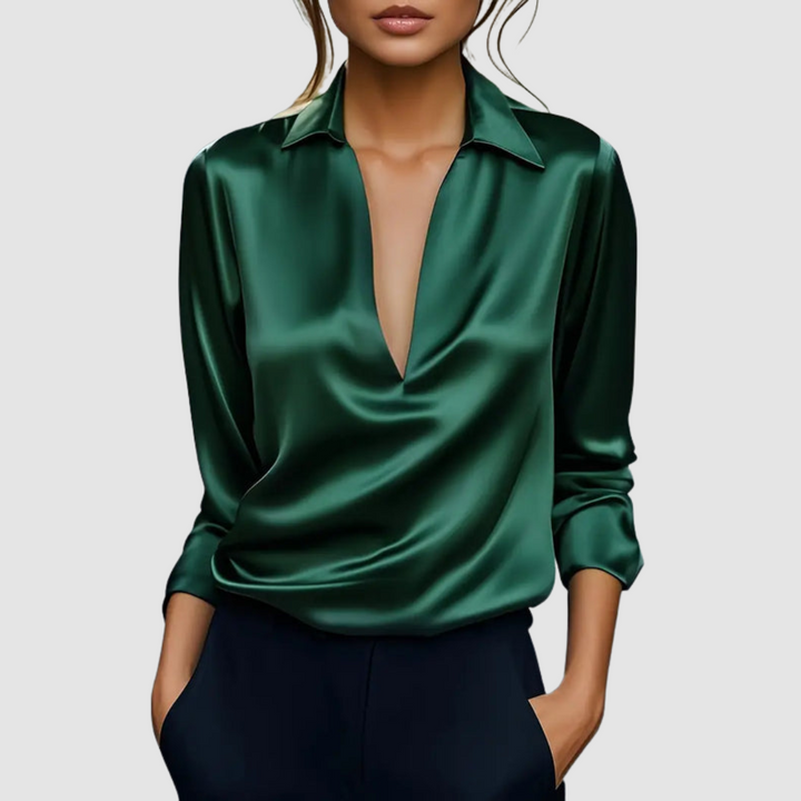 Astrid | Elegant Satin Blouse