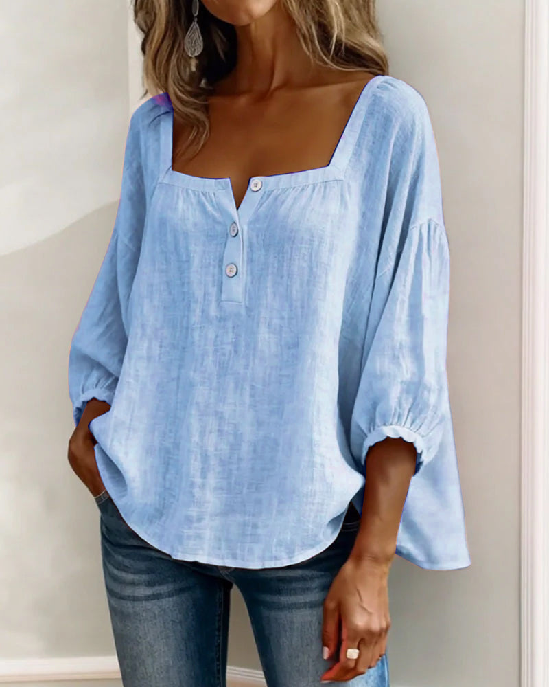 Annika | Stylish Relaxed Button Blouse