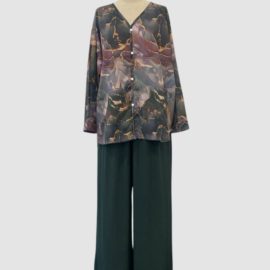 Aurora | Elegant Printed Two-Piece Set