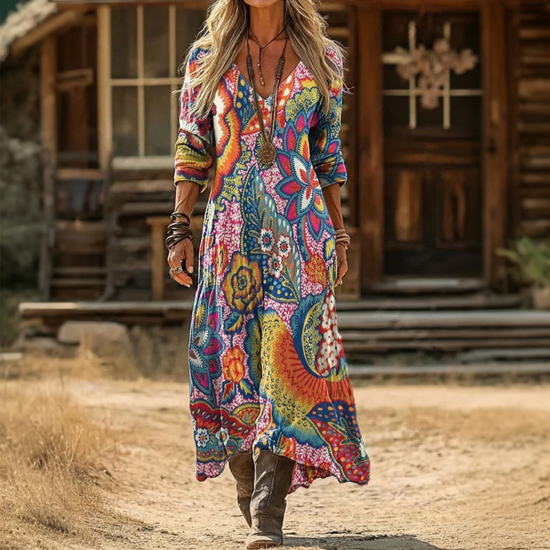 Evelyn | Vintage-Inspired Long Sleeve Casual Dress donnas dresses Evelyn | Vintage-Inspired Long Sleeve Casual Dress donnas dresses