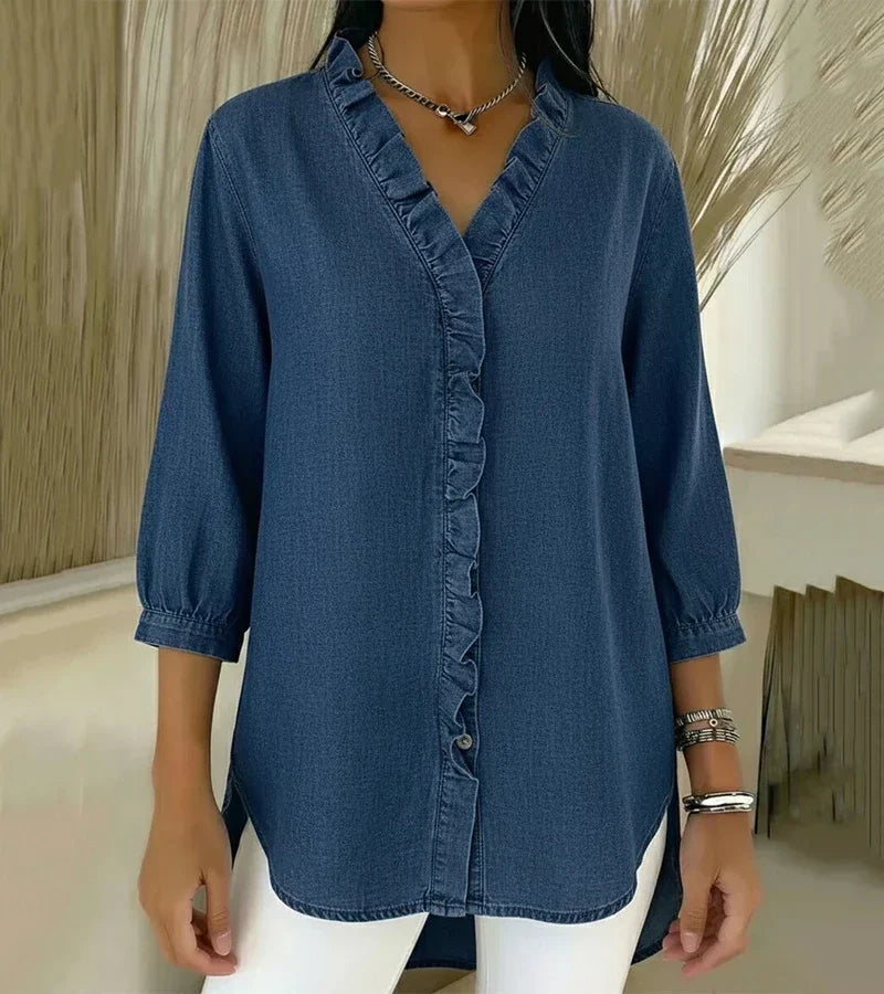 Abigail | Elegant Denim Blouse
