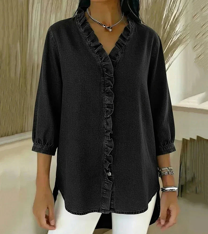 Abigail | Elegant Denim Blouse