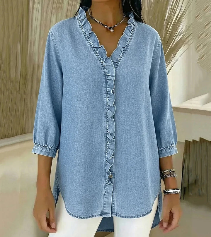 Abigail | Elegant Denim Blouse