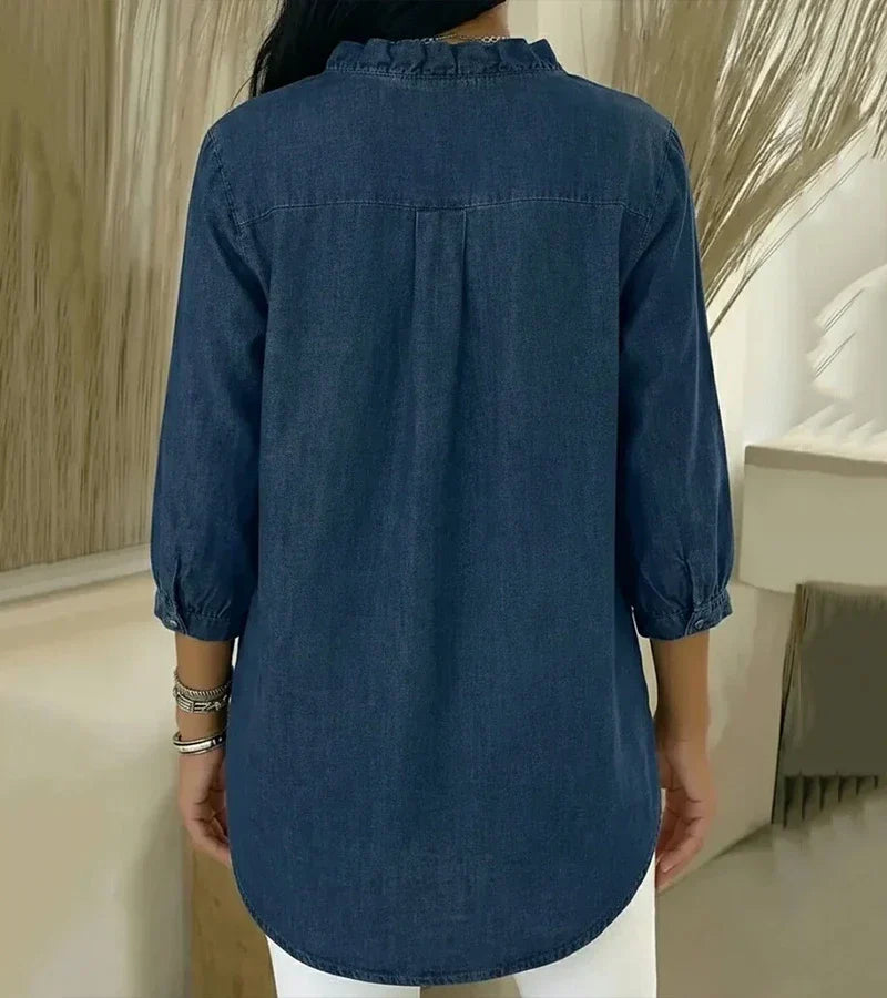 Abigail | Elegant Denim Blouse