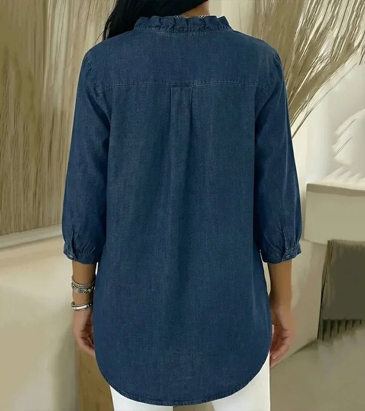 Abigail | Elegant Denim Blouse