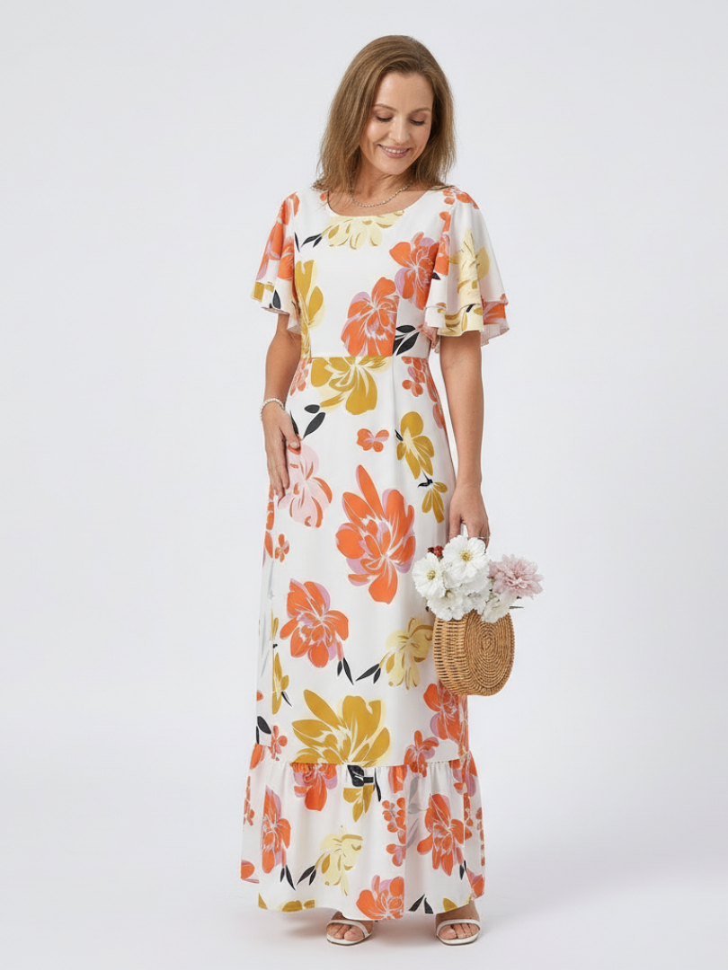 maxi dress with short sleeve Elowen