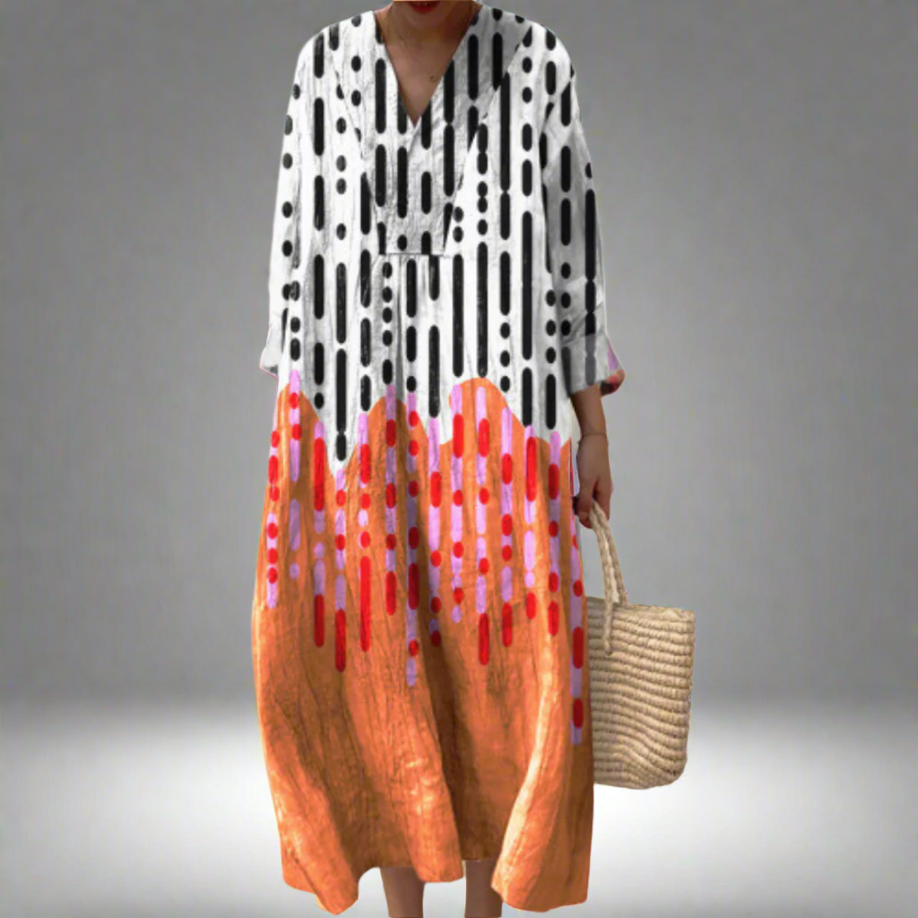 KIARA | ELEGANT GEOMETRIC DRESS