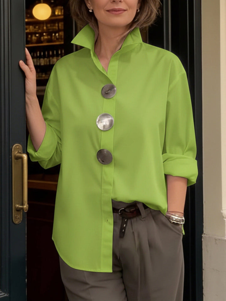 Amara | Stylish Button Stand Collar Blouse