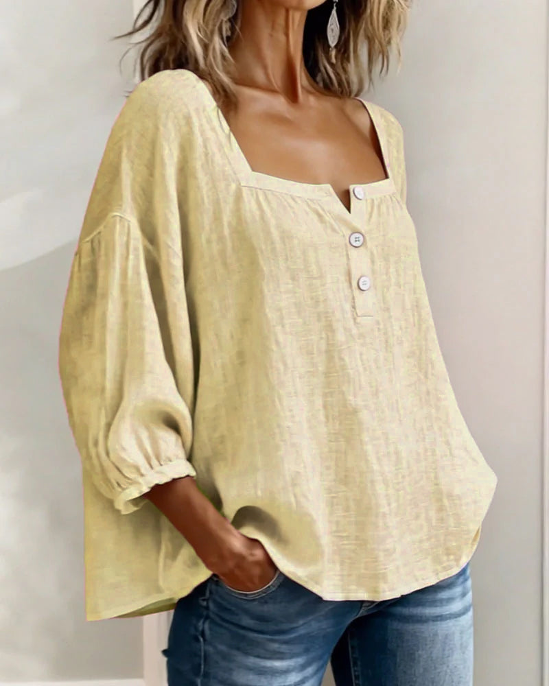 Annika | Stylish Relaxed Button Blouse