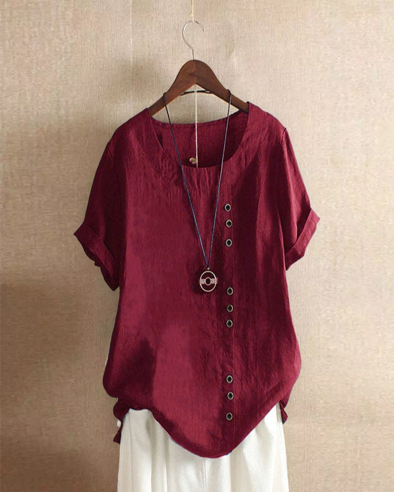 Amaya | Effortless Button Detail Summer Blouse