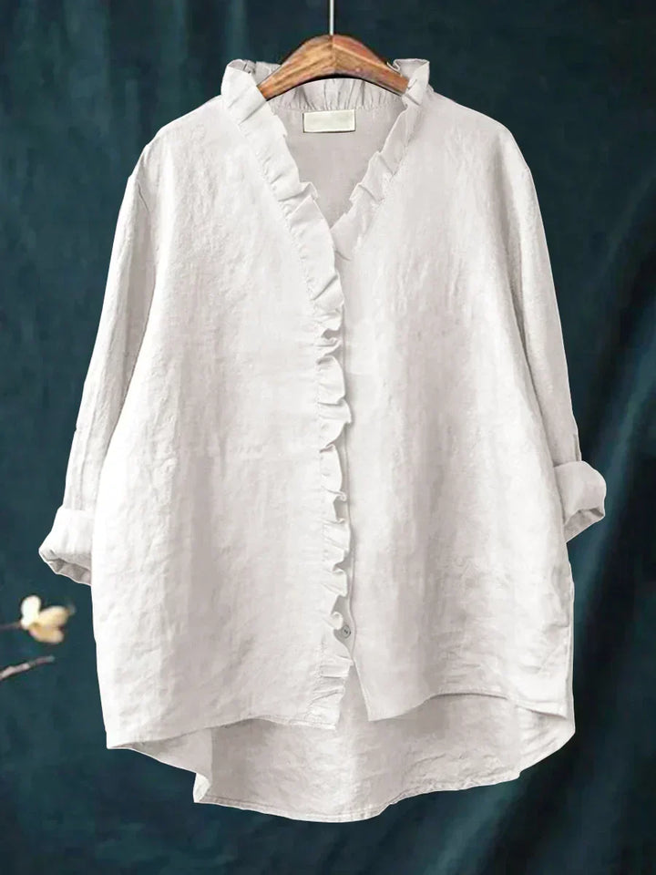 Cecily | Casual Ruffle V-Neck Blouse