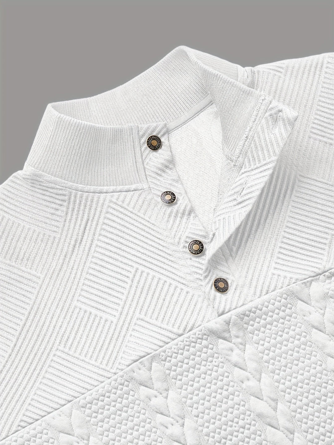 Callum | Textured Stand-Collar Henley