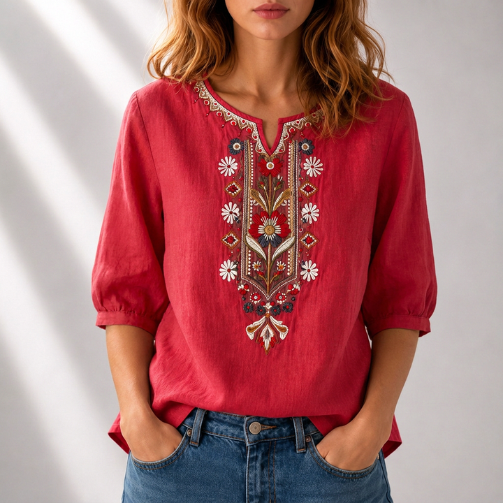 Cordelia | Artisan Embroidered Blouse