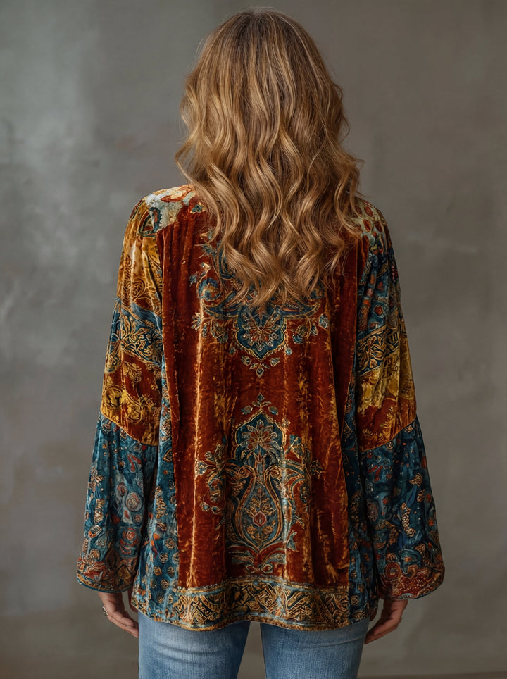 Carcy | Boho Embroidered Kimono Cardigan