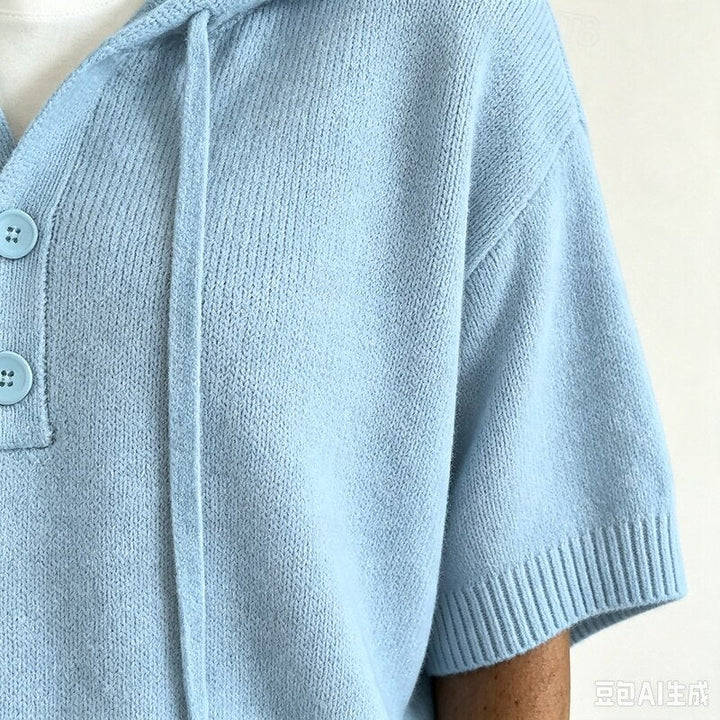 Camryn | Relaxed Hooded Button Sweater