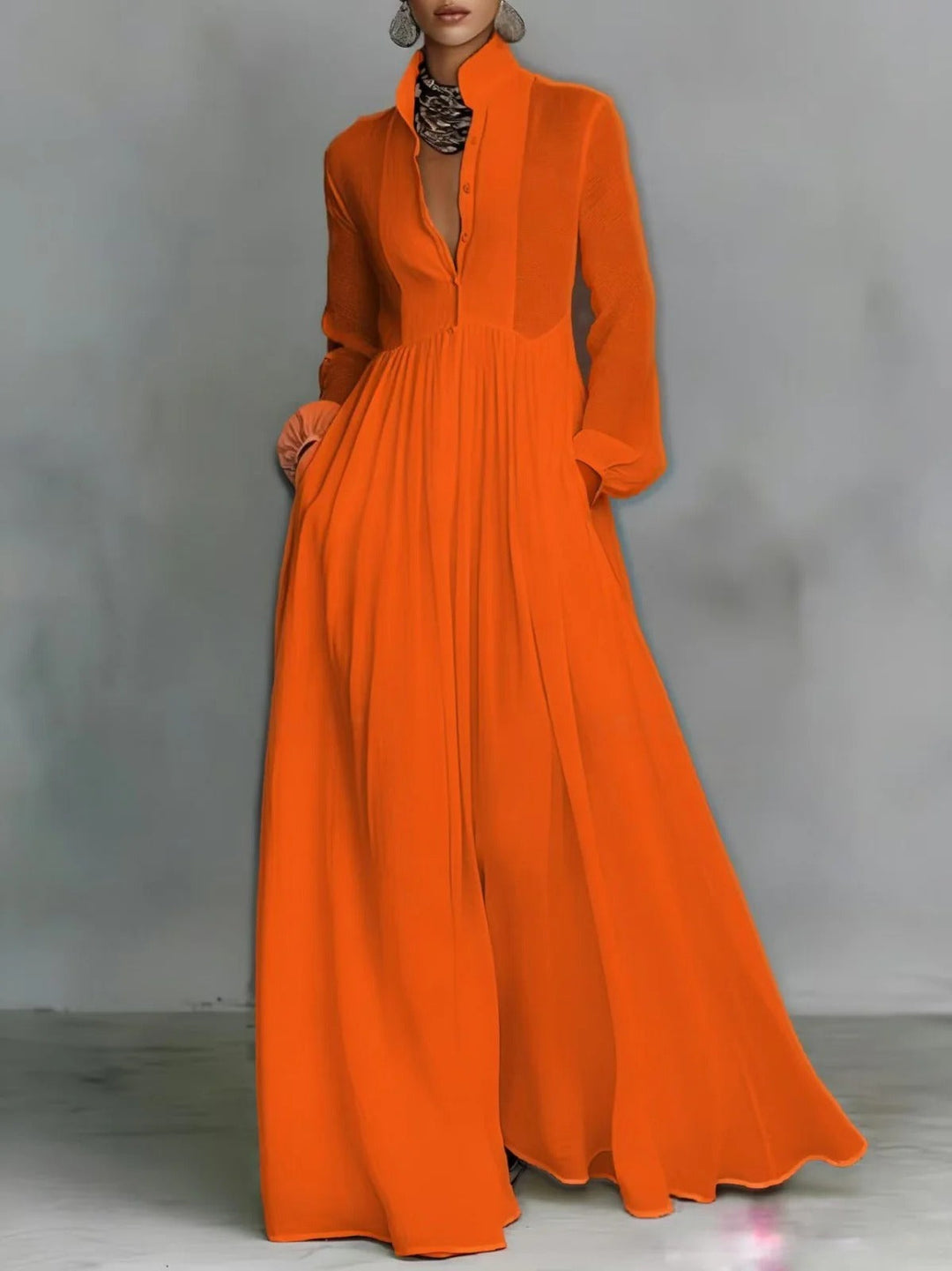 Celine | Flowing Button-Front Maxi Dress donnas dresses Celine | Flowing Button-Front Maxi Dress donnas dresses