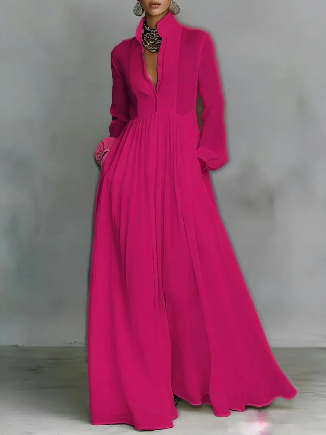 Celine | Flowing Button-Front Maxi Dress donnas dresses Celine | Flowing Button-Front Maxi Dress donnas dresses