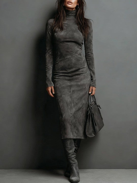 Lorena | Brown Midi Dress