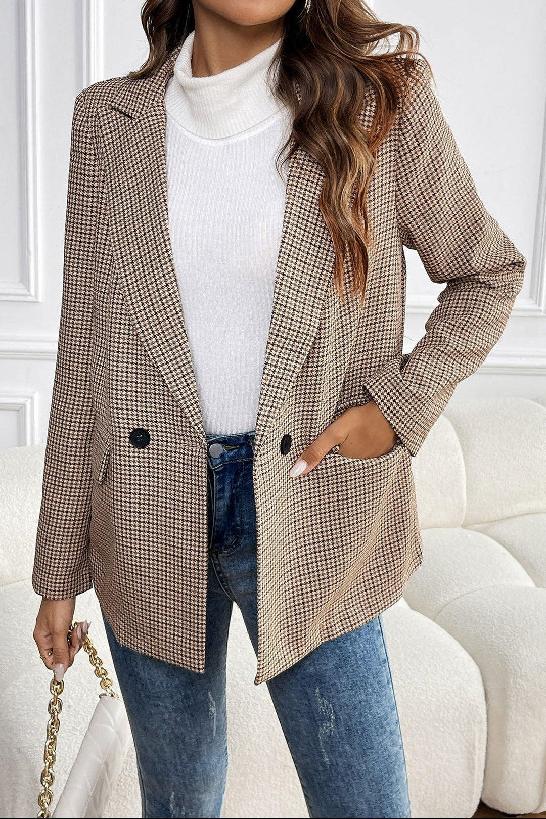 Beatrice | Vintage Houndstooth Blazer