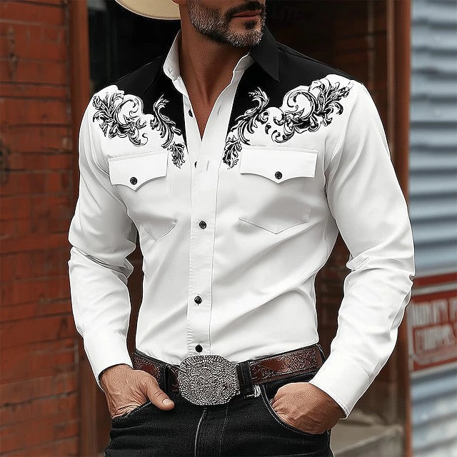 Colton | Western Print Button-Up Shirt