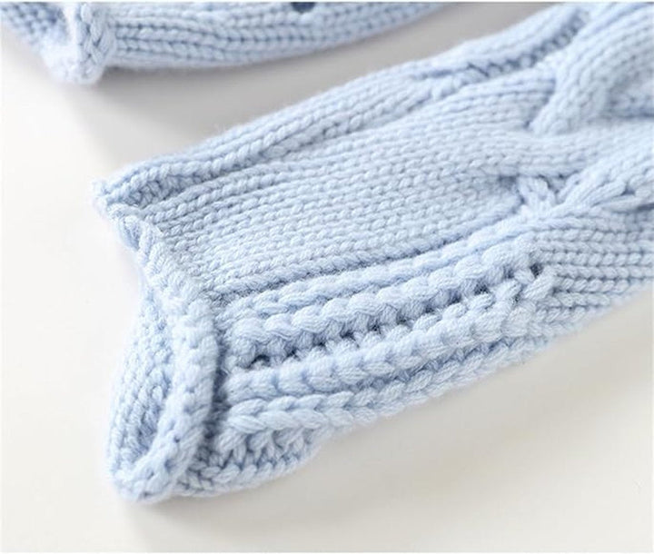 Amelia - Women's Cable Knit Sweater Turtleneck Loose-Fit Pullover