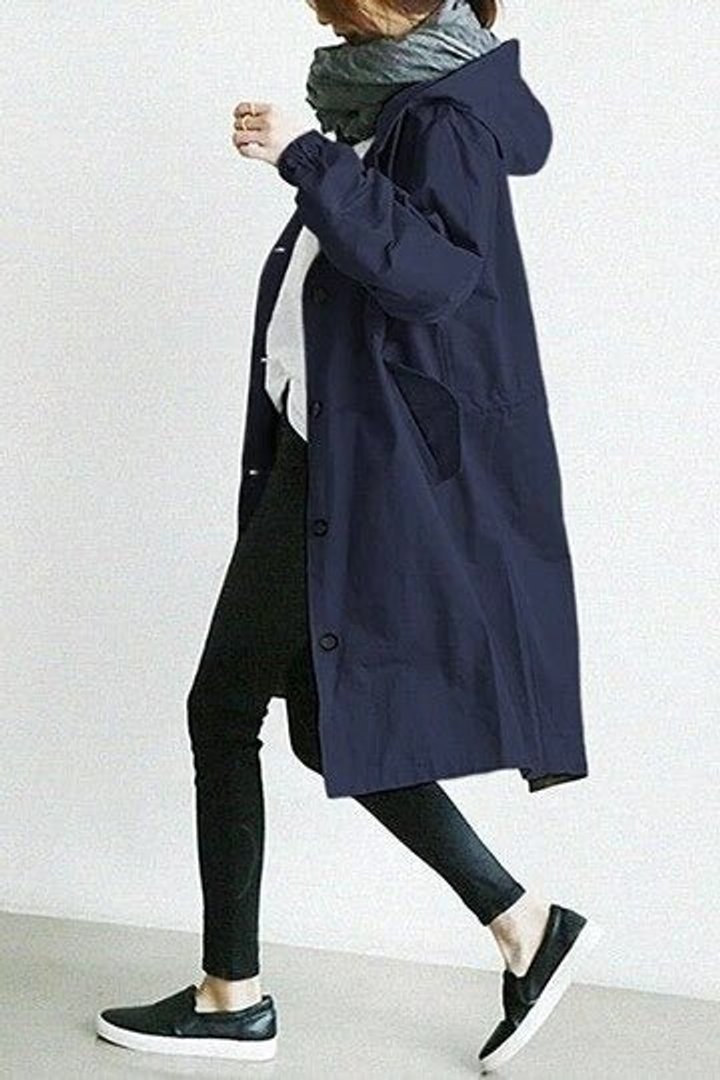 Amelia | Women's Oversized Water-Resistant Button-Front Trench Coat
